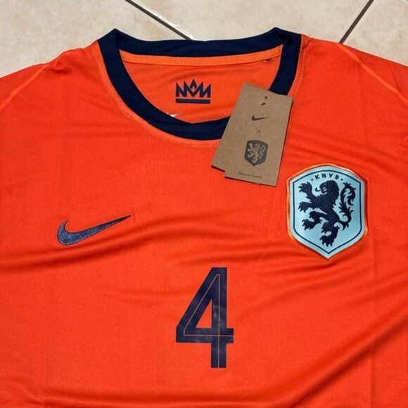 Liverpool FC Netherlands Holanda Virgil Van Dijk Jersey # 4 , Unisex - Picture 5 of 16